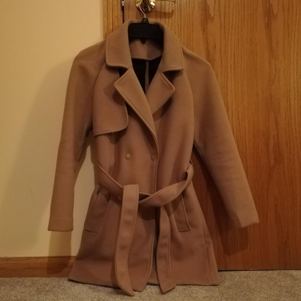 Double-Breasted Camel Coat